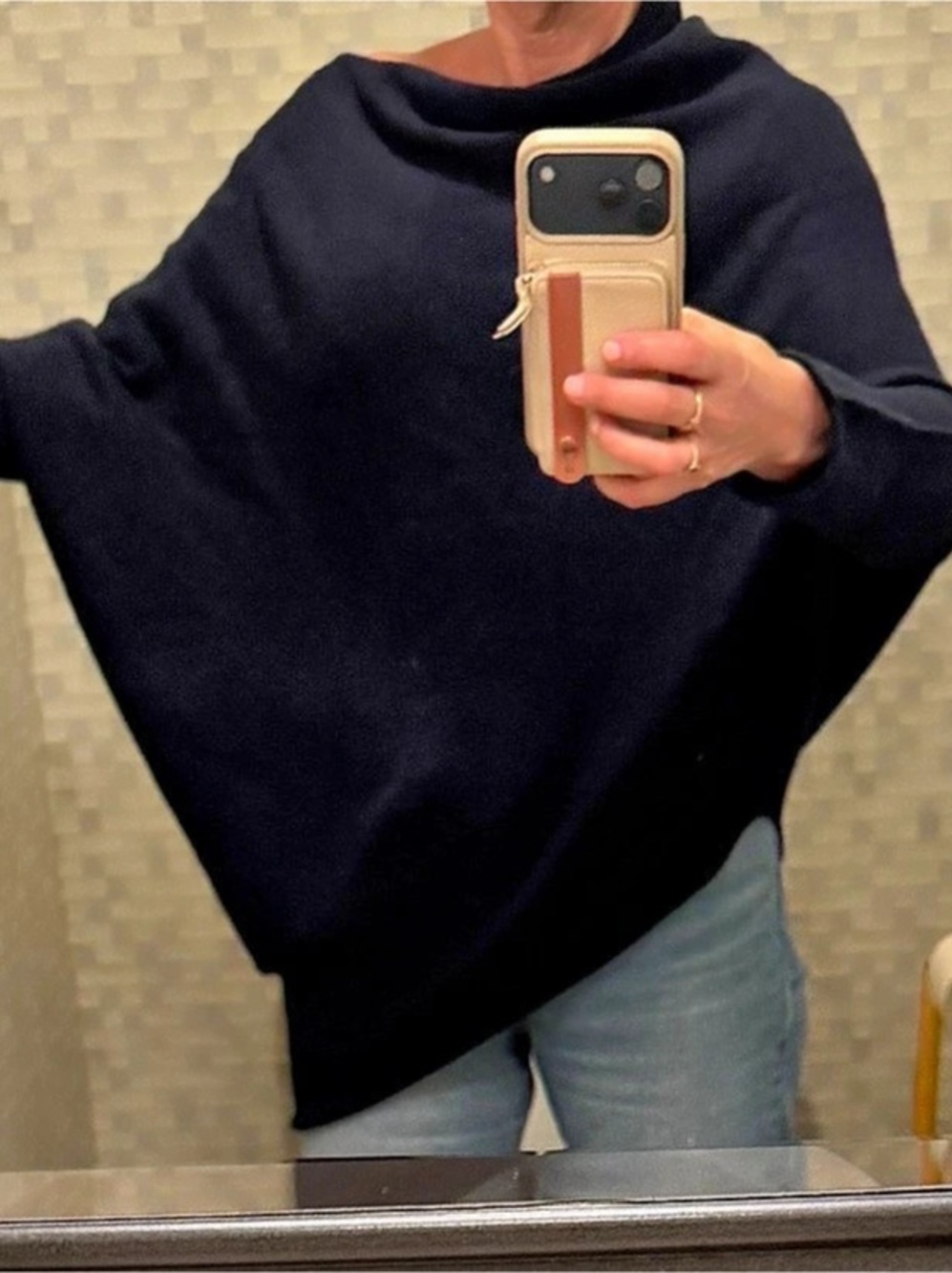 Black Asymmetrical Hem Sweater Like New